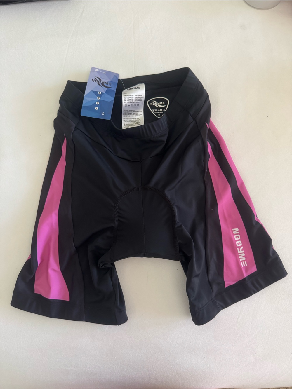 NWT Nooyme biking shorts, size small, with 3D padding.